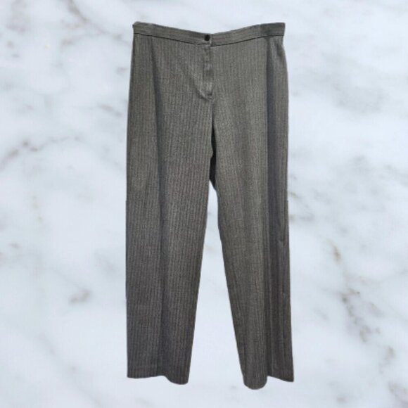 Briggs New York Gray Pin Stripe Pants - 14 - Picture 1 of 6